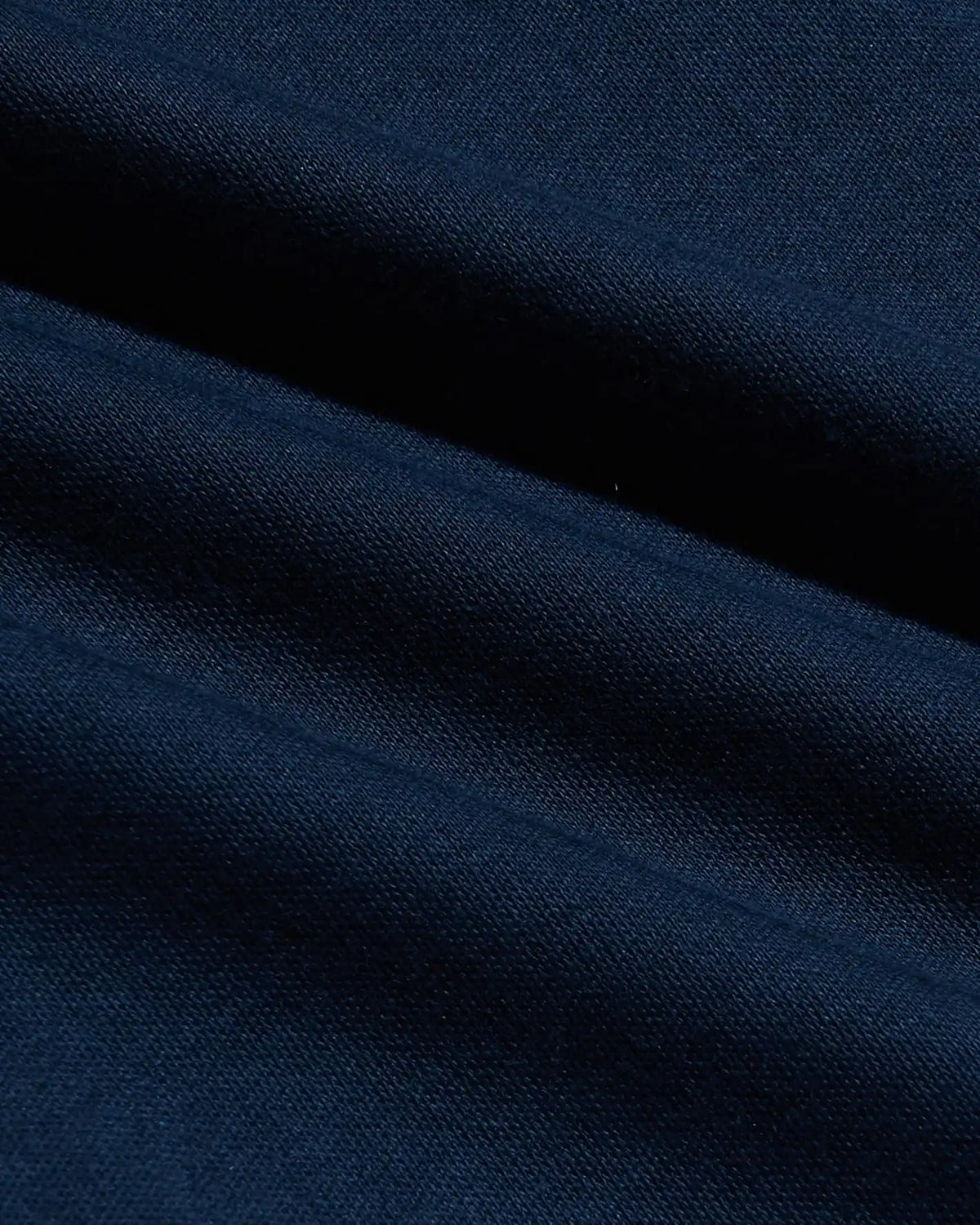 Navy Tall Pima Cotton Blend Curved Hem Crew