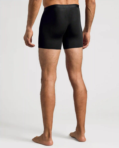 Black Boxer Briefs W/ Fly 6-Pack