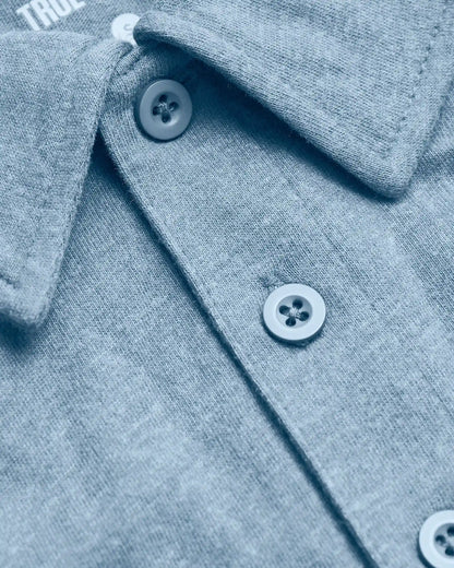 Heather Indigo Short Sleeve Tall Polo