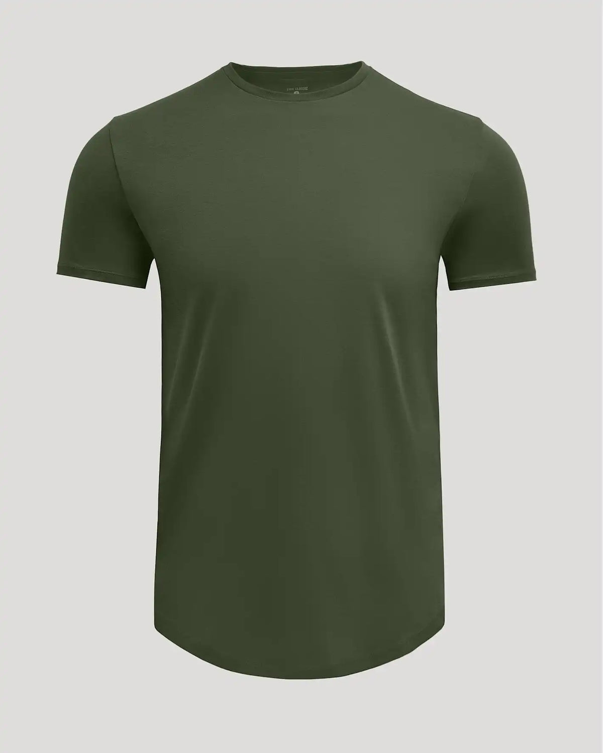 Grove Pima Cotton Blend Curved Hem Crew