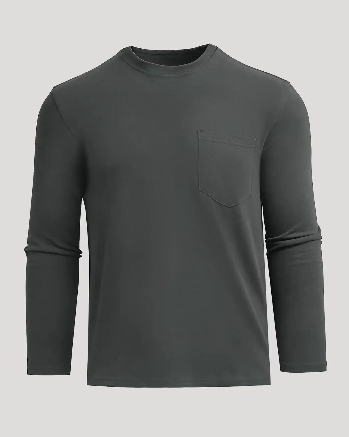 Carbon Heavyweight Long Sleeve Pocket Crew