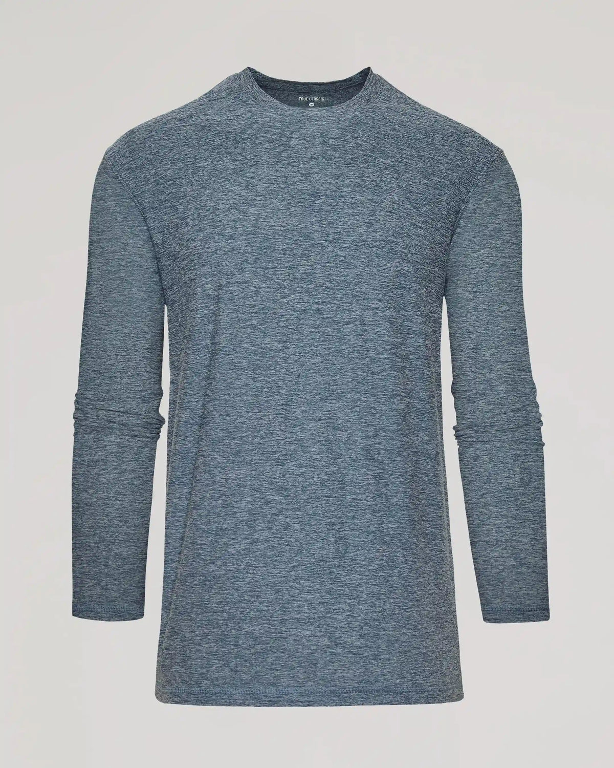 Heather Navy Long Sleeve Tall Active Crew