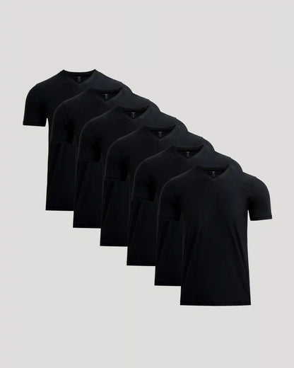 Black Active V-Neck 6-Pack