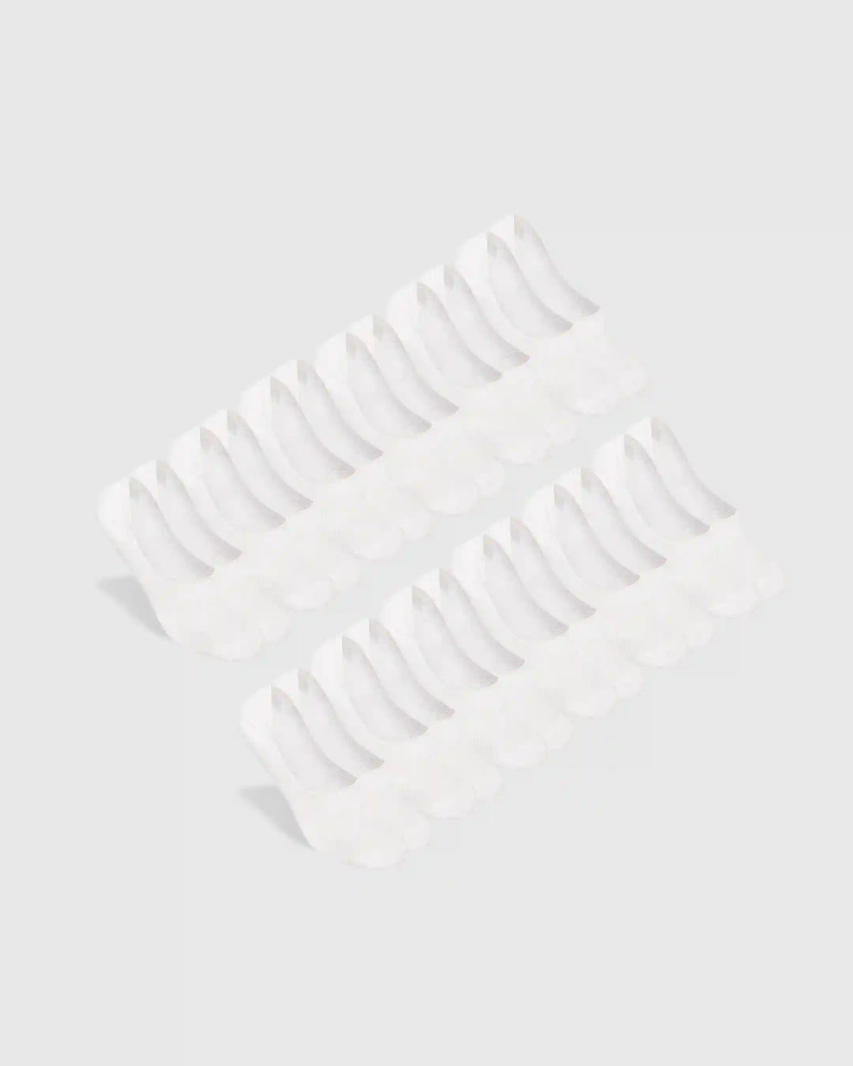 White Never Show Socks 12-Pack