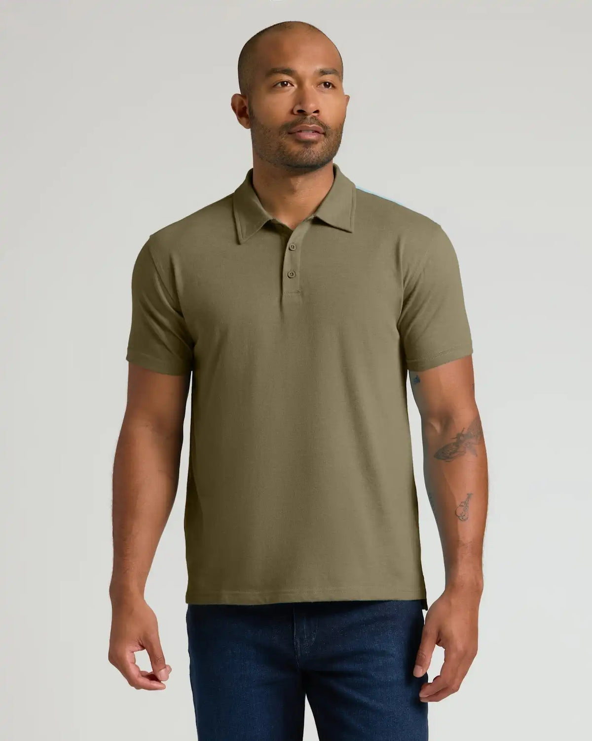 Heather Military Green Classic Polo