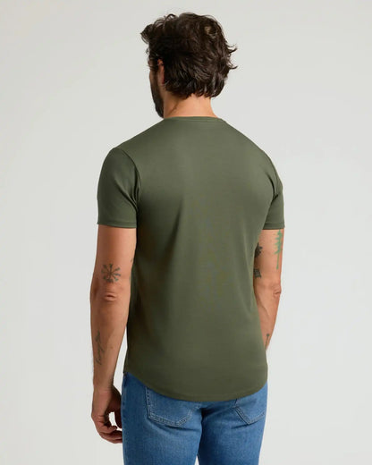 Grove Pima Cotton Blend Curved Hem Crew