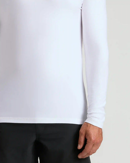 White Active Long Sleeve Crew T-Shirt