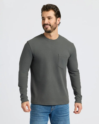 Carbon Heavyweight Long Sleeve Pocket Crew