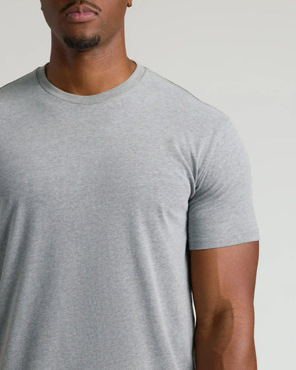 Heather Gray Tall Straight Hem Crew Neck T-Shirt