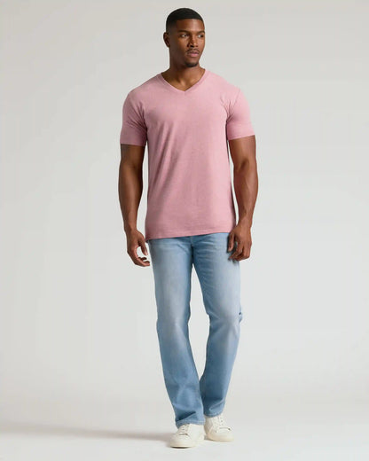 Light Heather Boysenberry Tall Classic V-Neck