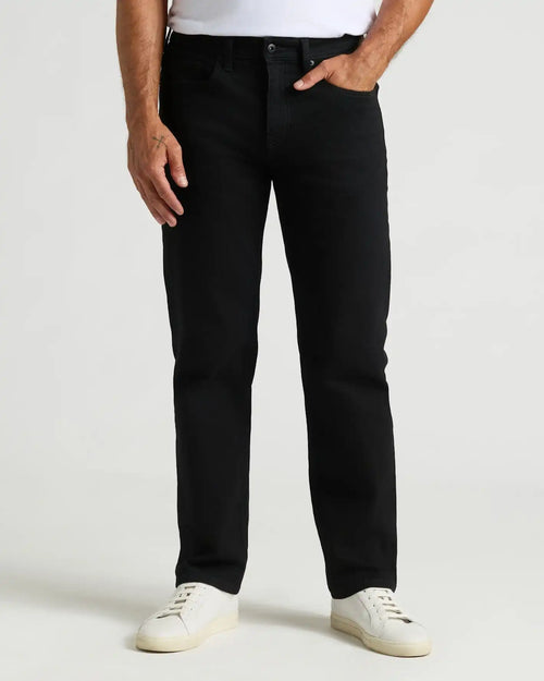 Black Wash Straight Authentic Denim Jeans